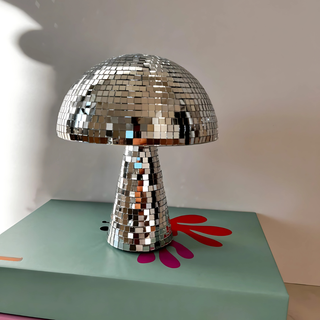 Mushroom Lamp | Reflective Retro Glow | Bedroom & Party