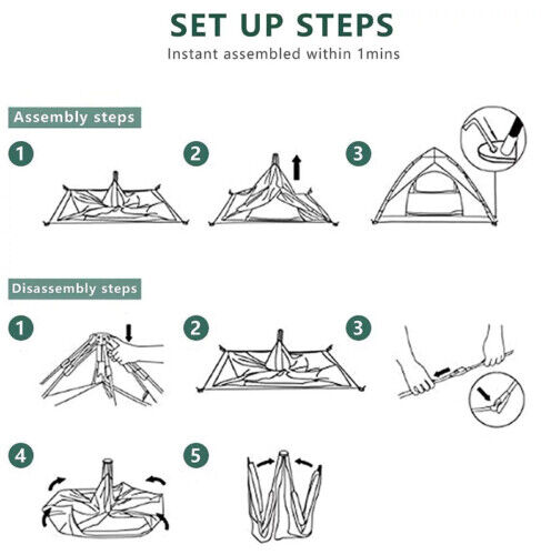 Instant Pop-Up Camping Tent: Waterproof Outdoor Shelter for Hiking