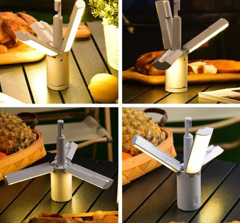 Foldable LED Camping Lights | Rechargeable, Bright | Tent, Patio, Desk