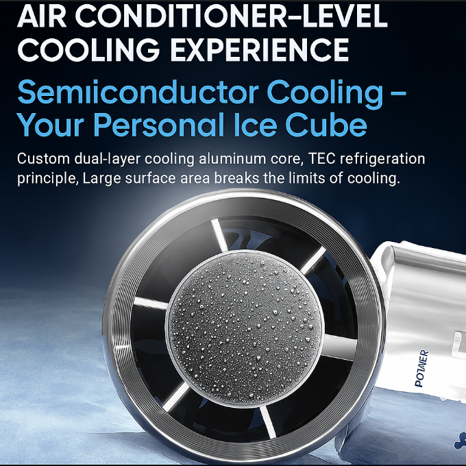 Handheld Cooling Fan | Semiconductor Cooling | Desk & Outdoor