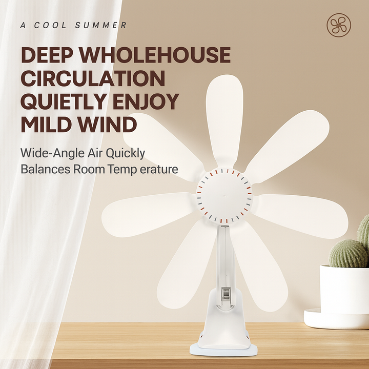 Portable Quiet Clip On Desk Fan Ultra Silent Bedside Table Fan