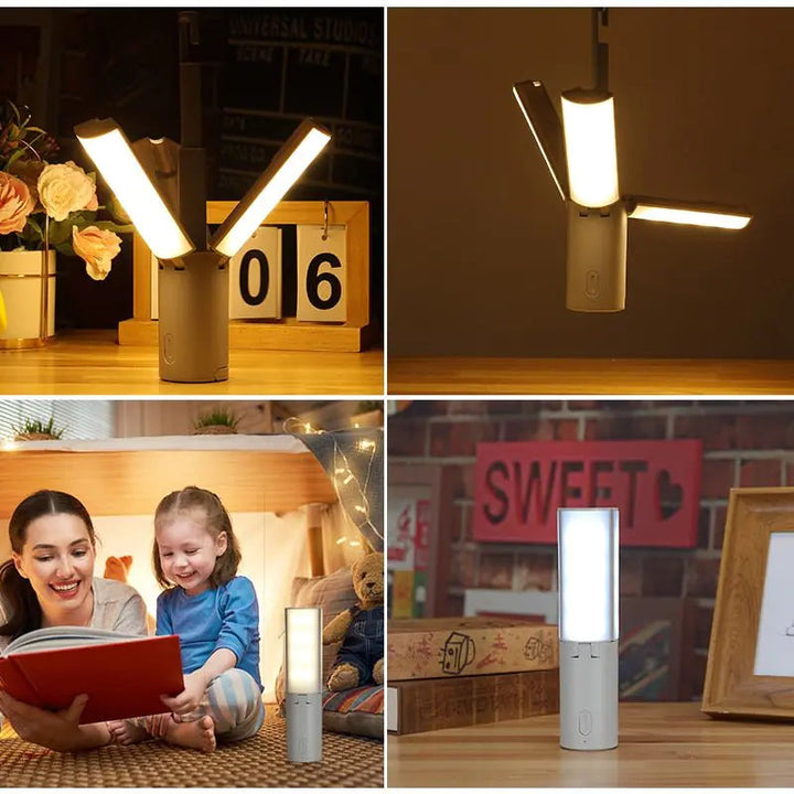 Foldable LED Camping Lights | Rechargeable, Bright | Tent, Patio, Desk