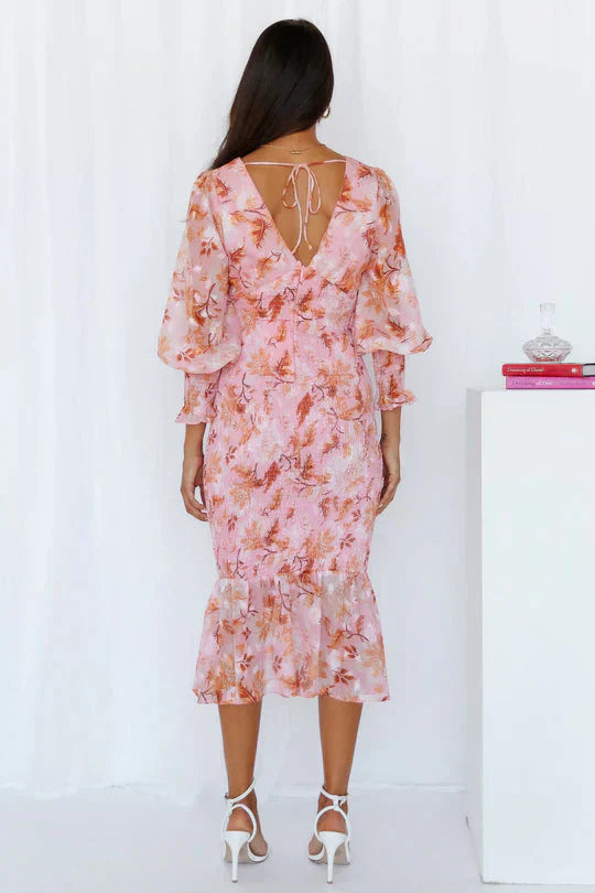 Covernorth Women's Floral V-Neck Midi Dress