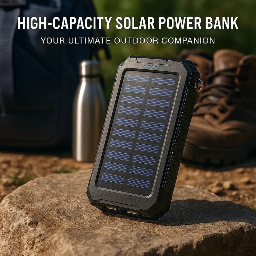 Ultra-Rugged 500000 mAh Solar Power Bank Waterproof Portable Charger