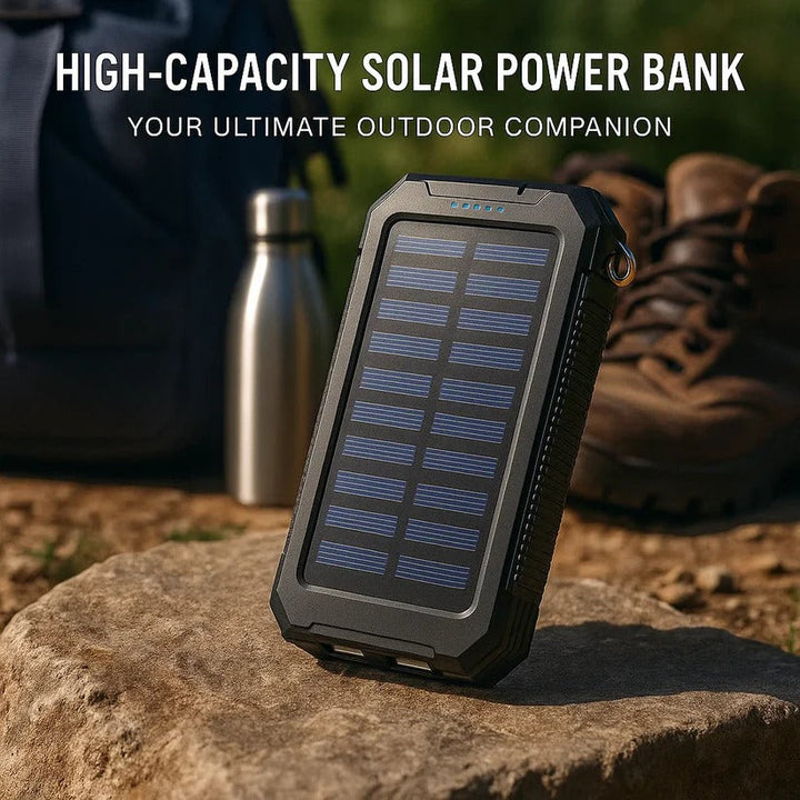 Ultra-Rugged 500000 mAh Solar Power Bank Waterproof Portable Charger
