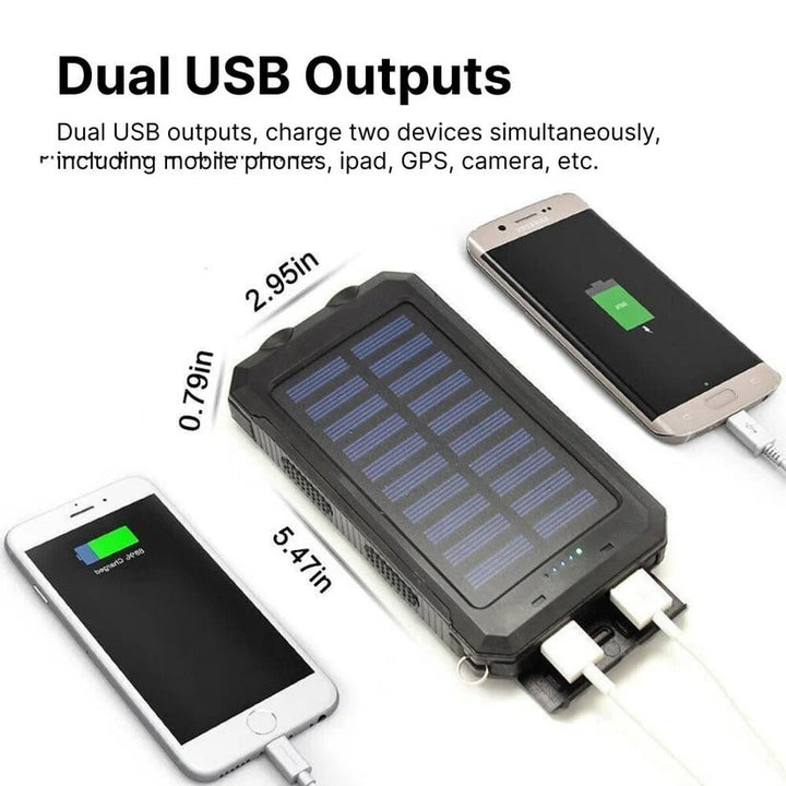 Ultra-Rugged 500000 mAh Solar Power Bank Waterproof Portable Charger