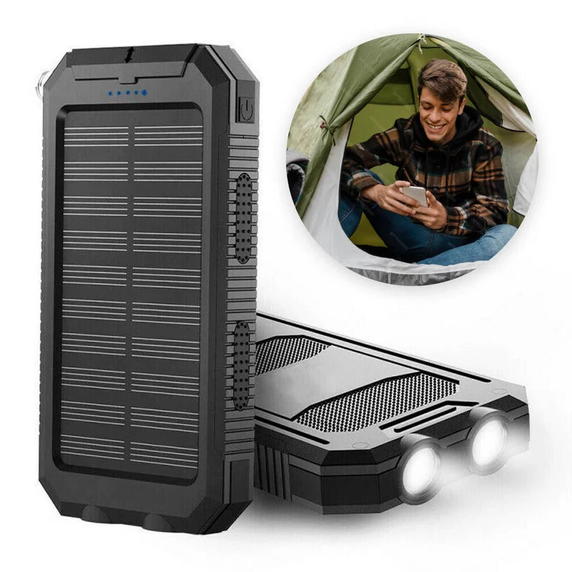 Ultra-Rugged 500000 mAh Solar Power Bank Waterproof Portable Charger