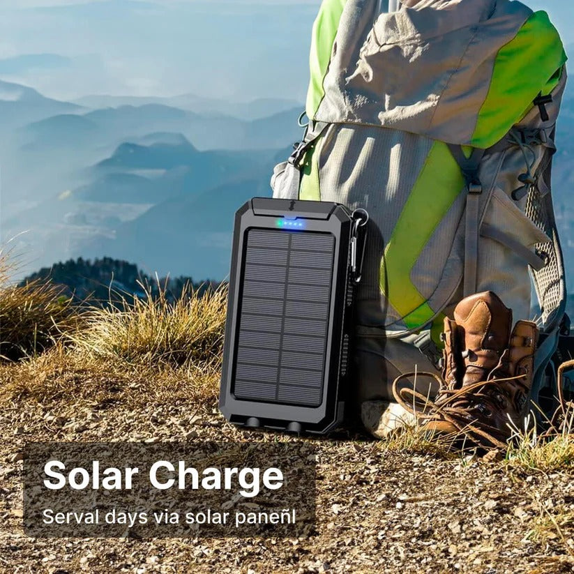 Ultra-Rugged 500000 mAh Solar Power Bank Waterproof Portable Charger