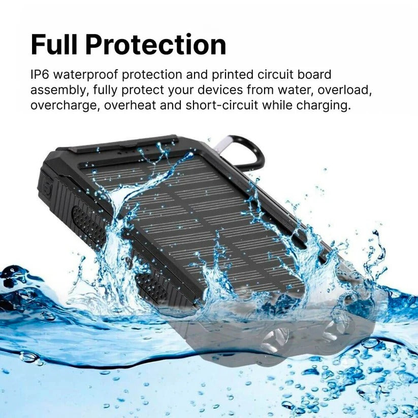 Ultra-Rugged 500000 mAh Solar Power Bank Waterproof Portable Charger