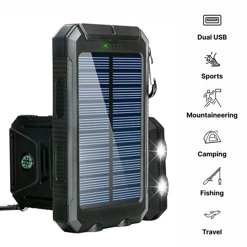 Ultra-Rugged 500000 mAh Solar Power Bank Waterproof Portable Charger