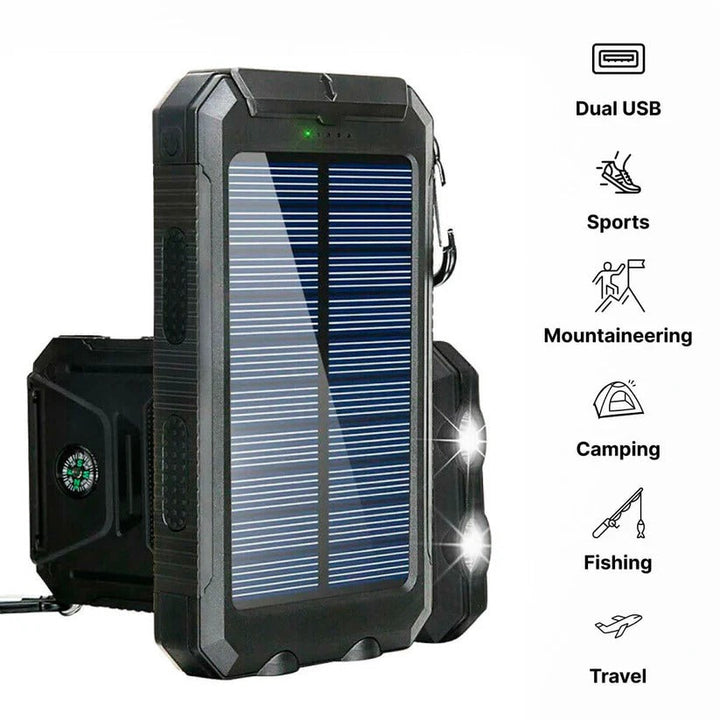 Ultra-Rugged 500000 mAh Solar Power Bank Waterproof Portable Charger