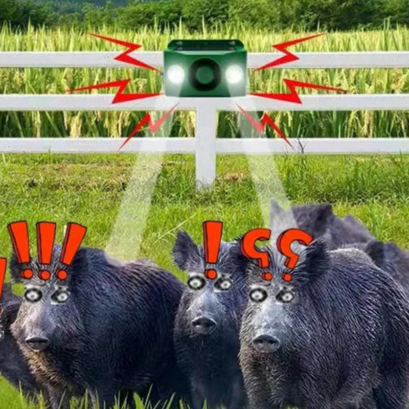 Solar Animal Repellent | Ultrasonic Pest Deterrent | Garden & Yard | Green