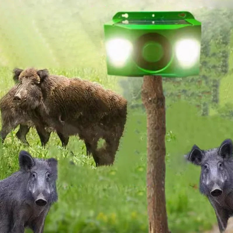 Solar Animal Repellent | Ultrasonic Pest Deterrent | Garden & Yard | Green