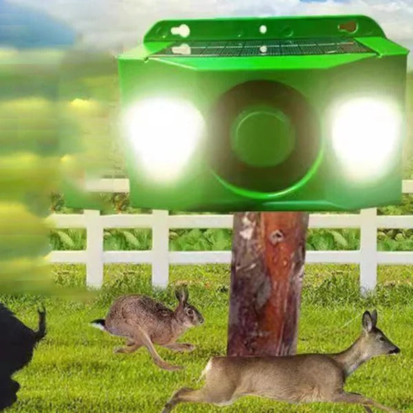 Solar Animal Repellent | Ultrasonic Pest Deterrent | Garden & Yard | Green