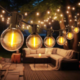 Outdoor LED String Lights │ Dimmable │ Patio, Yard & Tent │ Black