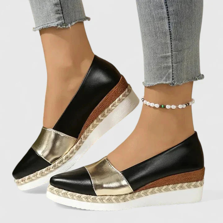 Women Pointed Toe Platform Espadrille Wedges