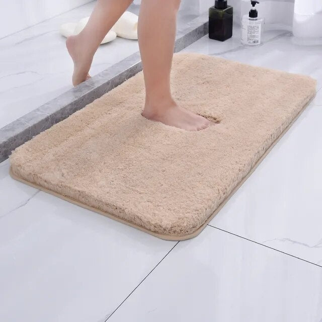 Luxury Shag Bath Mat - Ultra Soft Absorbent Non-Slip Bathroom Rug