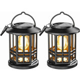 Solar Hanging Lanterns | Auto-Sensor LED | Garden & Patio | 2 Pack