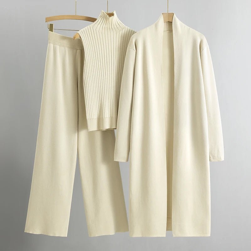 Covernorth Three-Piece Ribbed Knit Lounge Set