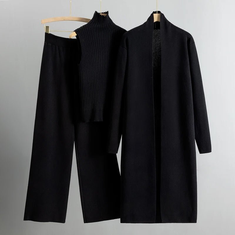 Covernorth Three-Piece Ribbed Knit Lounge Set