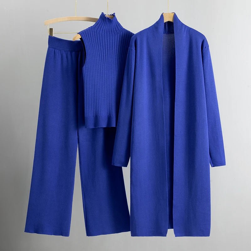 Covernorth Three-Piece Ribbed Knit Lounge Set