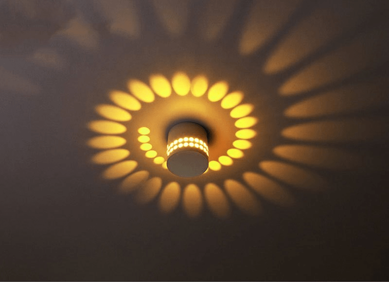 Spiral LED Wall Lamp | Ambient Art Effect | Hallway & Staircase