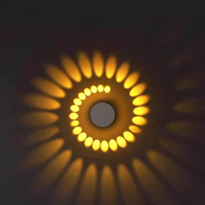 Spiral LED Wall Lamp | Ambient Art Effect | Hallway & Staircase