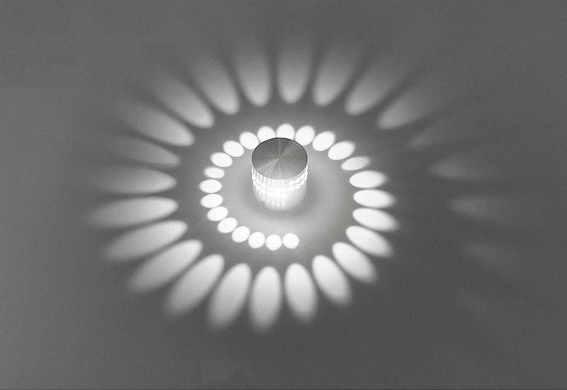 Spiral LED Wall Lamp | Ambient Art Effect | Hallway & Staircase