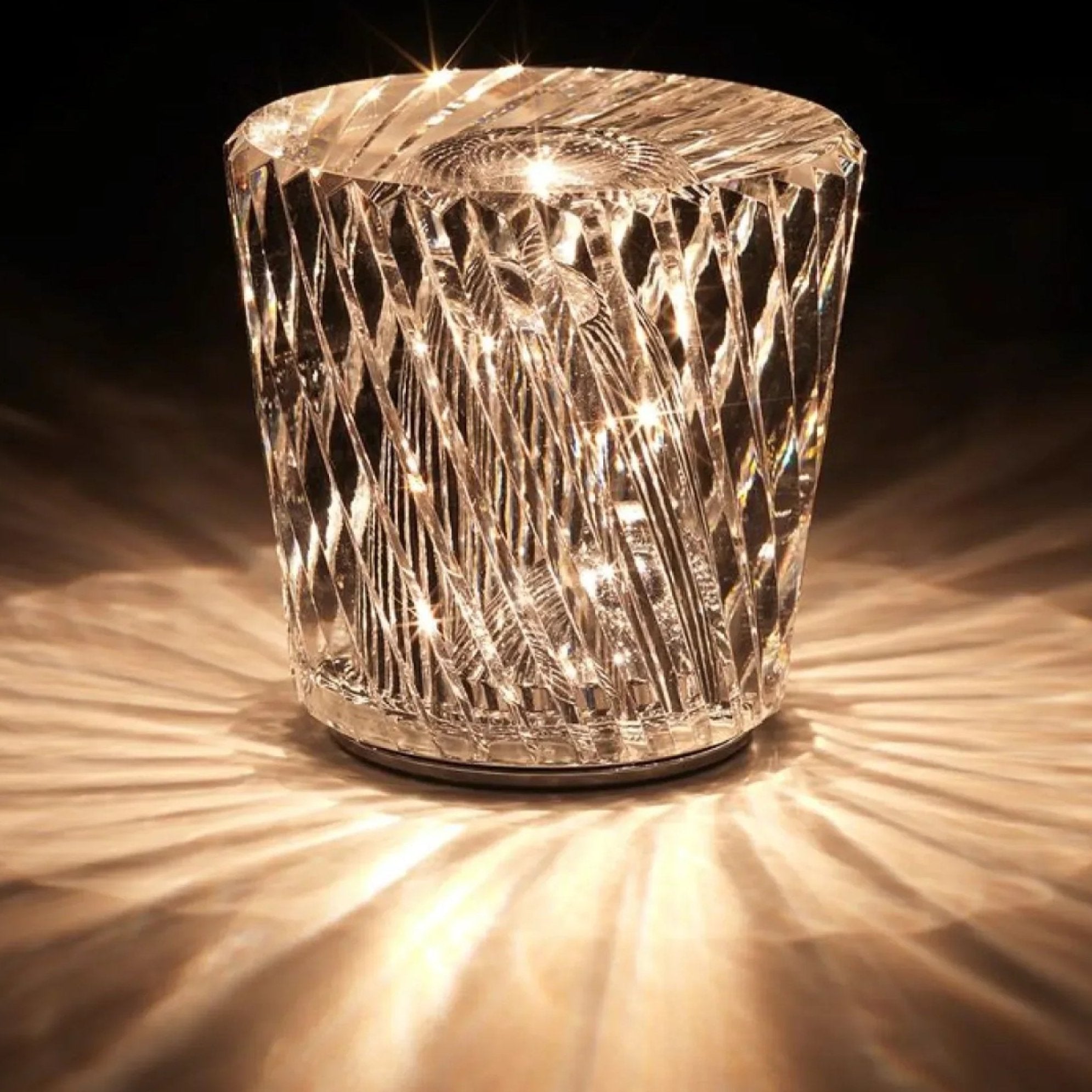 Crystal Glass Ambient LED Lamp