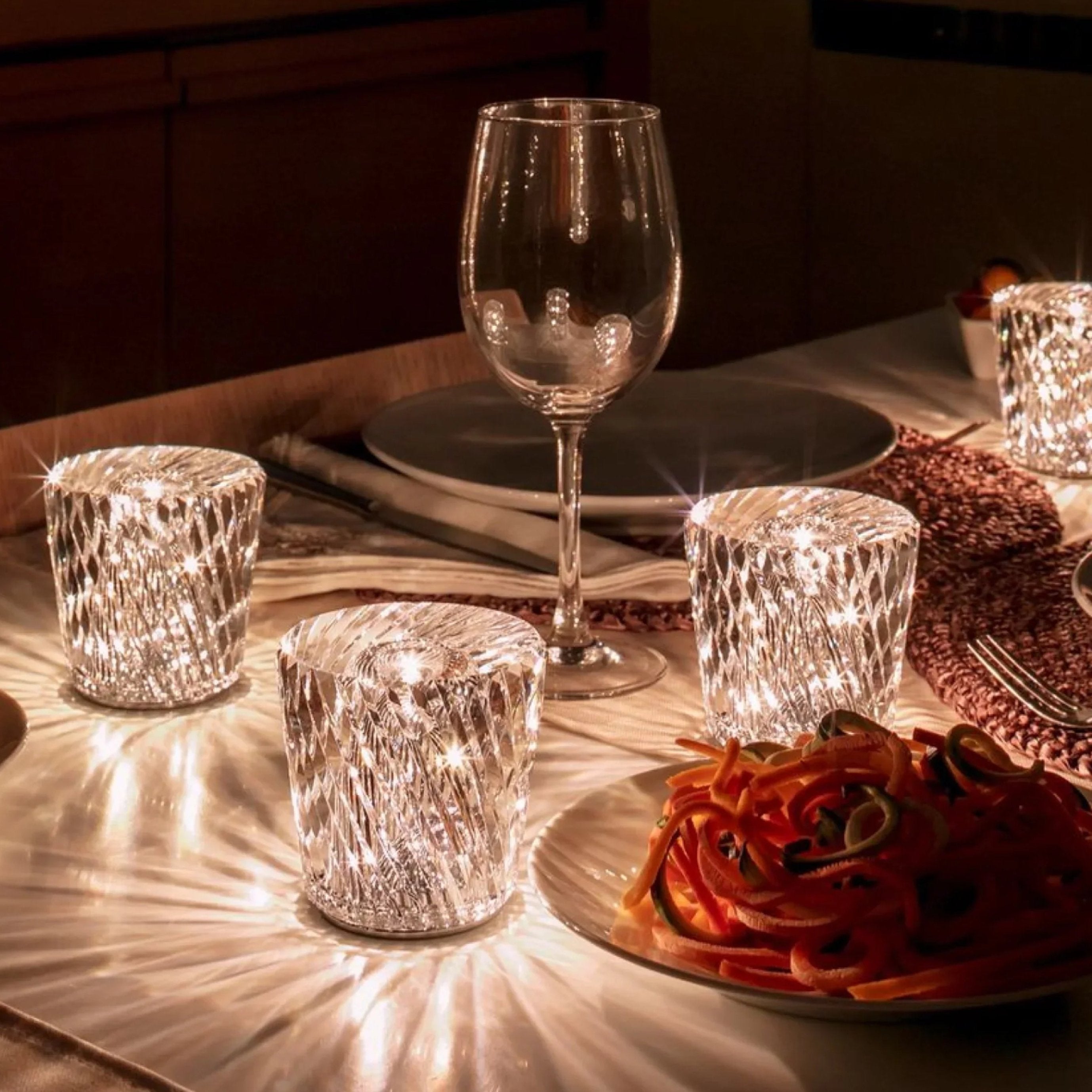 Crystal Glass Ambient LED Lamp