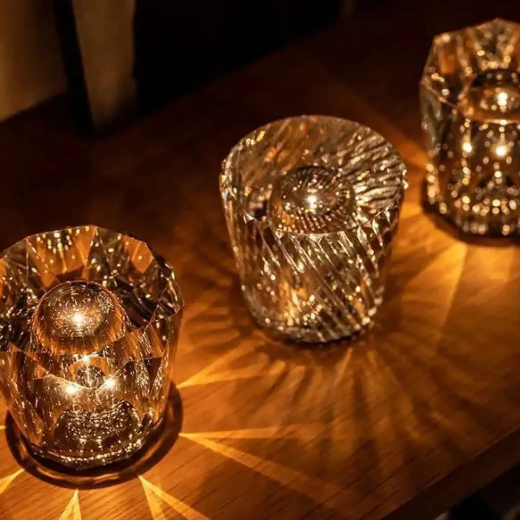 Crystal Glass Ambient LED Lamp