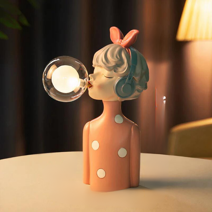 Whimsical Figurine Bubble Table Lamp