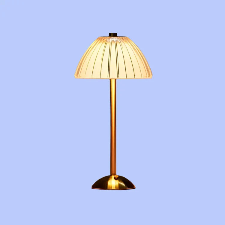 Crystal Table Lamp | Rechargeable Glow | Bedside, Desk | Gold