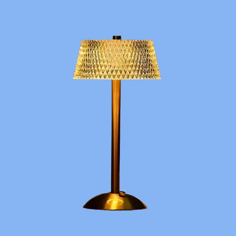 Crystal Table Lamp | Rechargeable Glow | Bedside, Desk | Gold