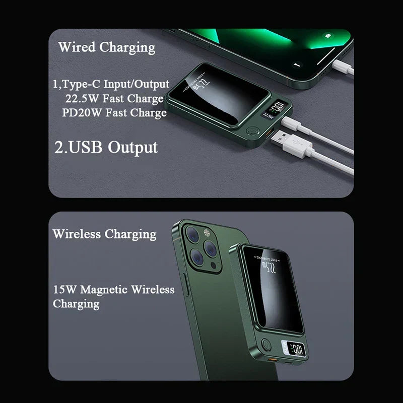 Magnetic Wireless Power Bank │ 22.5W Fast Charge │ Travel