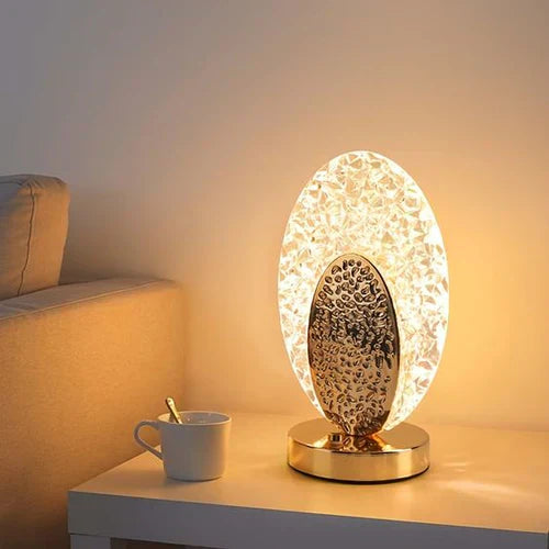 Crystal Pea Cock Touch Bedside Table Lamp