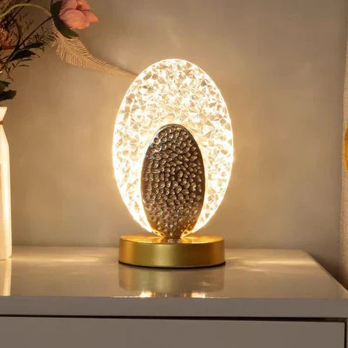 Crystal Pea Cock Touch Bedside Table Lamp