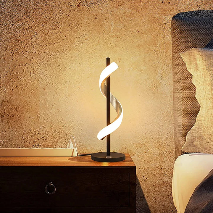 Spiral LED Accent Table Lamp