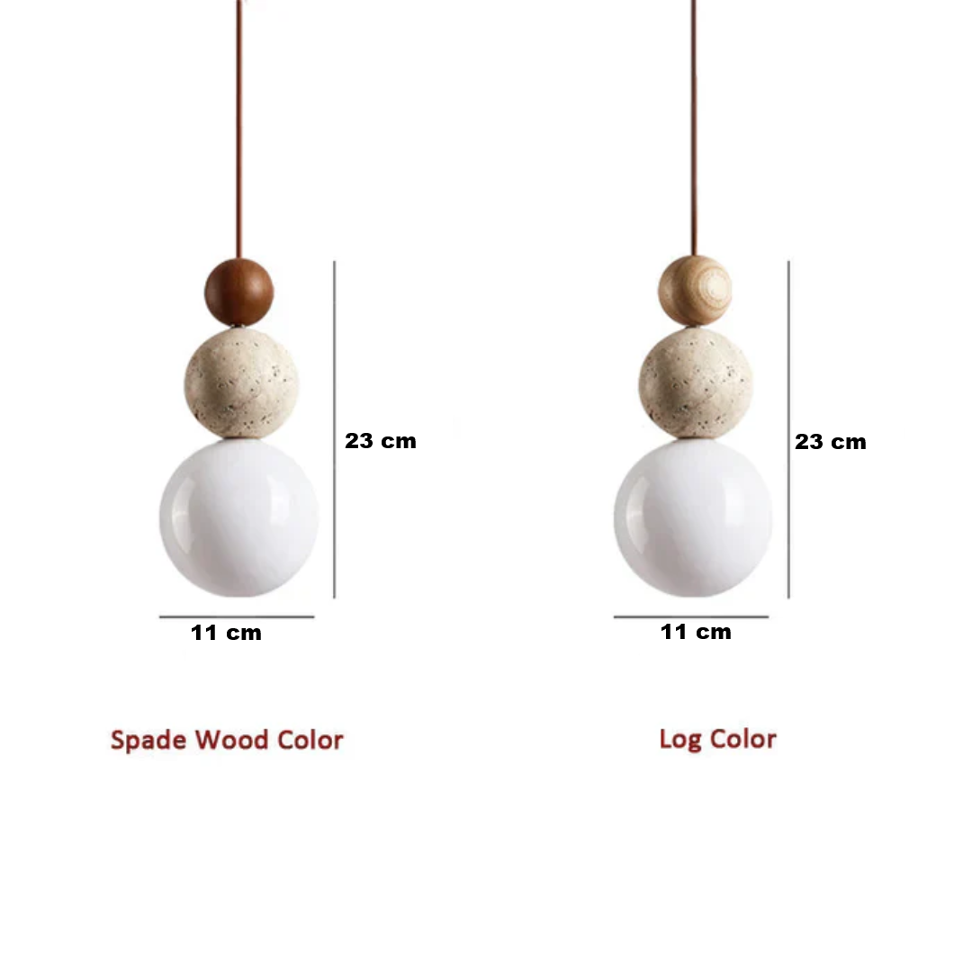 Modern Minimalist Stone Globe Pendant Light