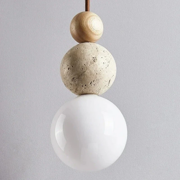 Modern Minimalist Stone Globe Pendant Light