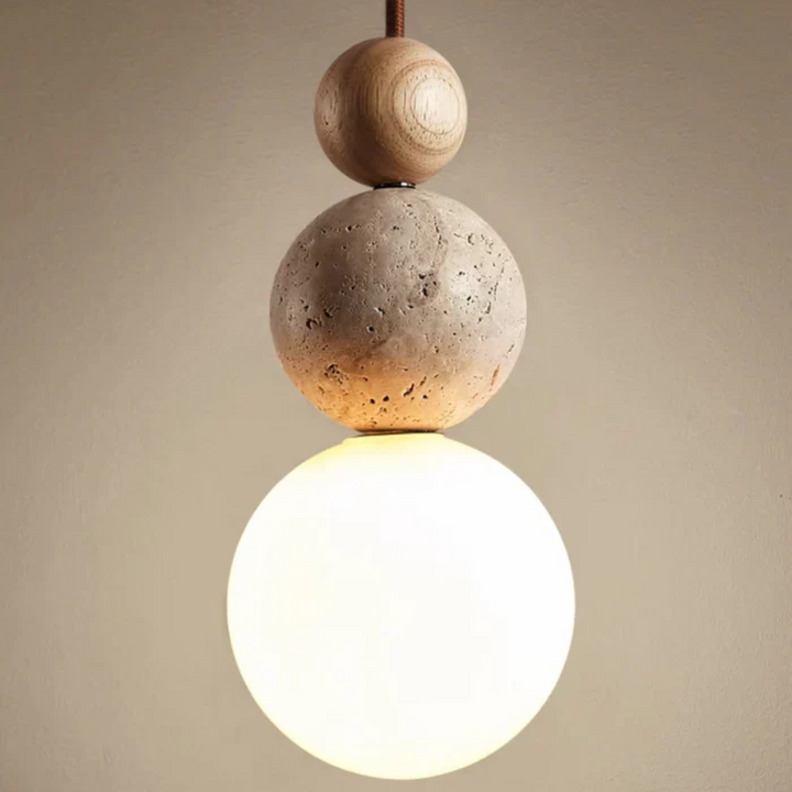 Modern Minimalist Stone Globe Pendant Light