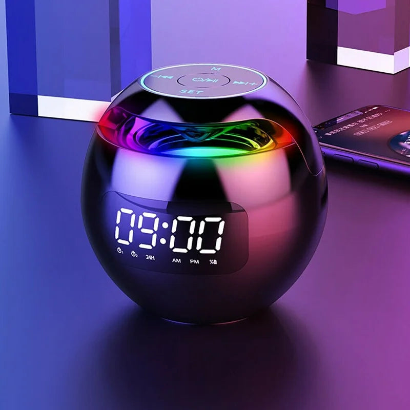 Spherical Digital Alarm Clock with LED Light