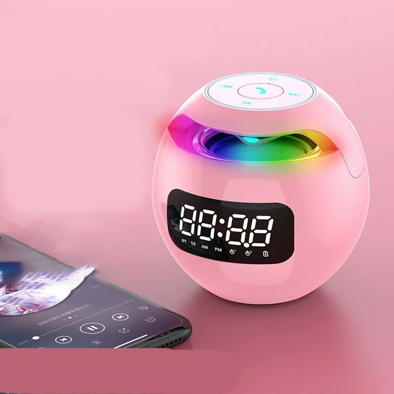 Spherical Digital Alarm Clock with LED Light