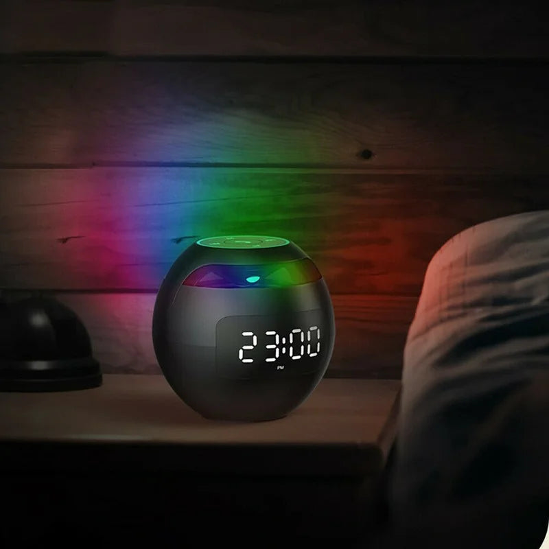 Spherical Digital Alarm Clock with LED Light
