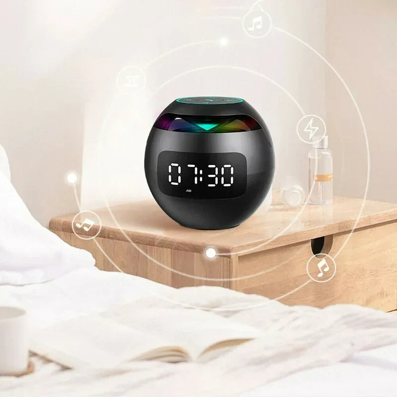 Spherical Digital Alarm Clock with LED Light