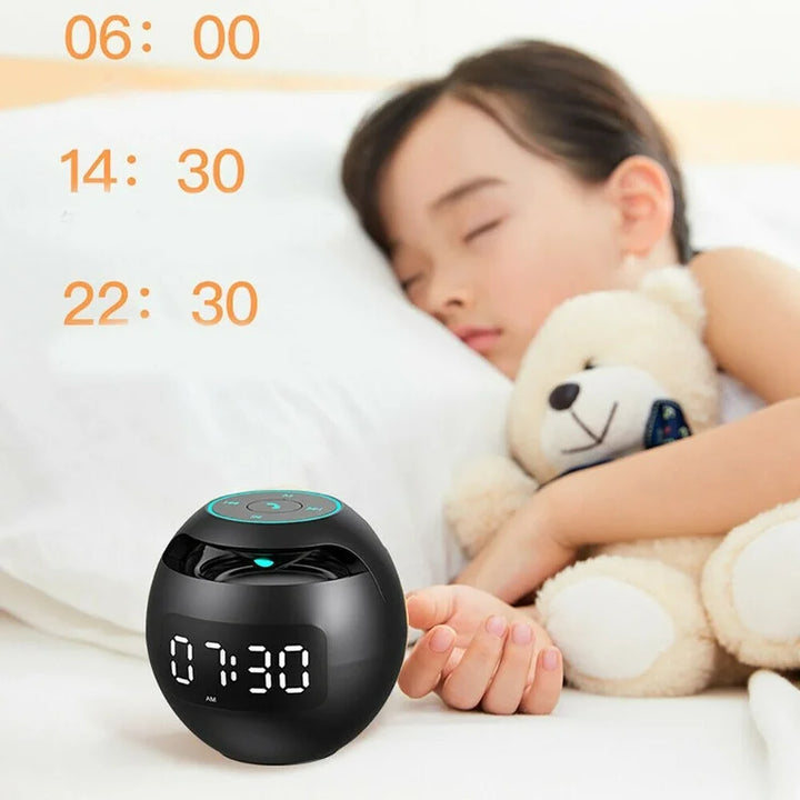 Spherical Digital Alarm Clock with LED Light