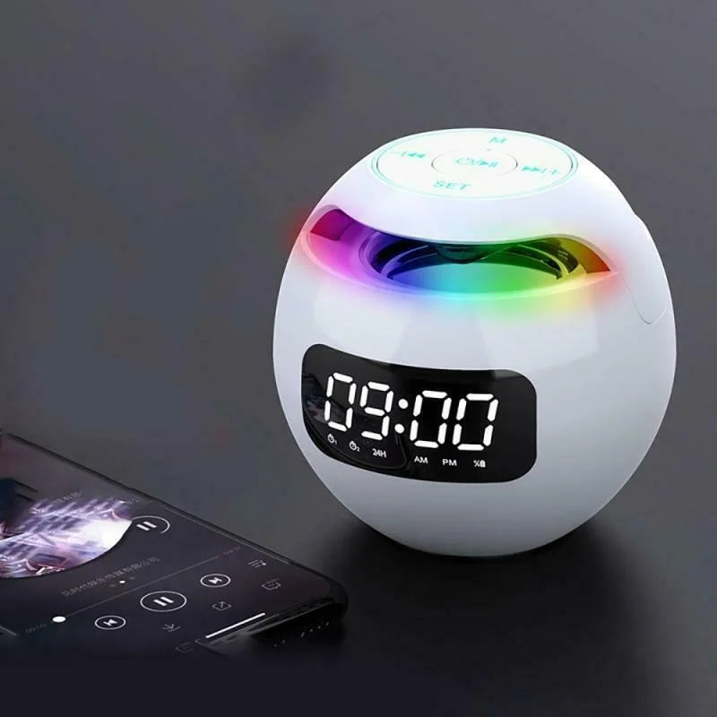 Spherical Digital Alarm Clock with LED Light