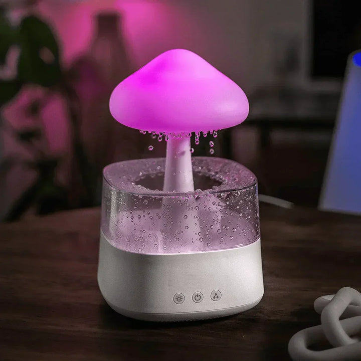 Mushroom Rain Humidifier Night Light