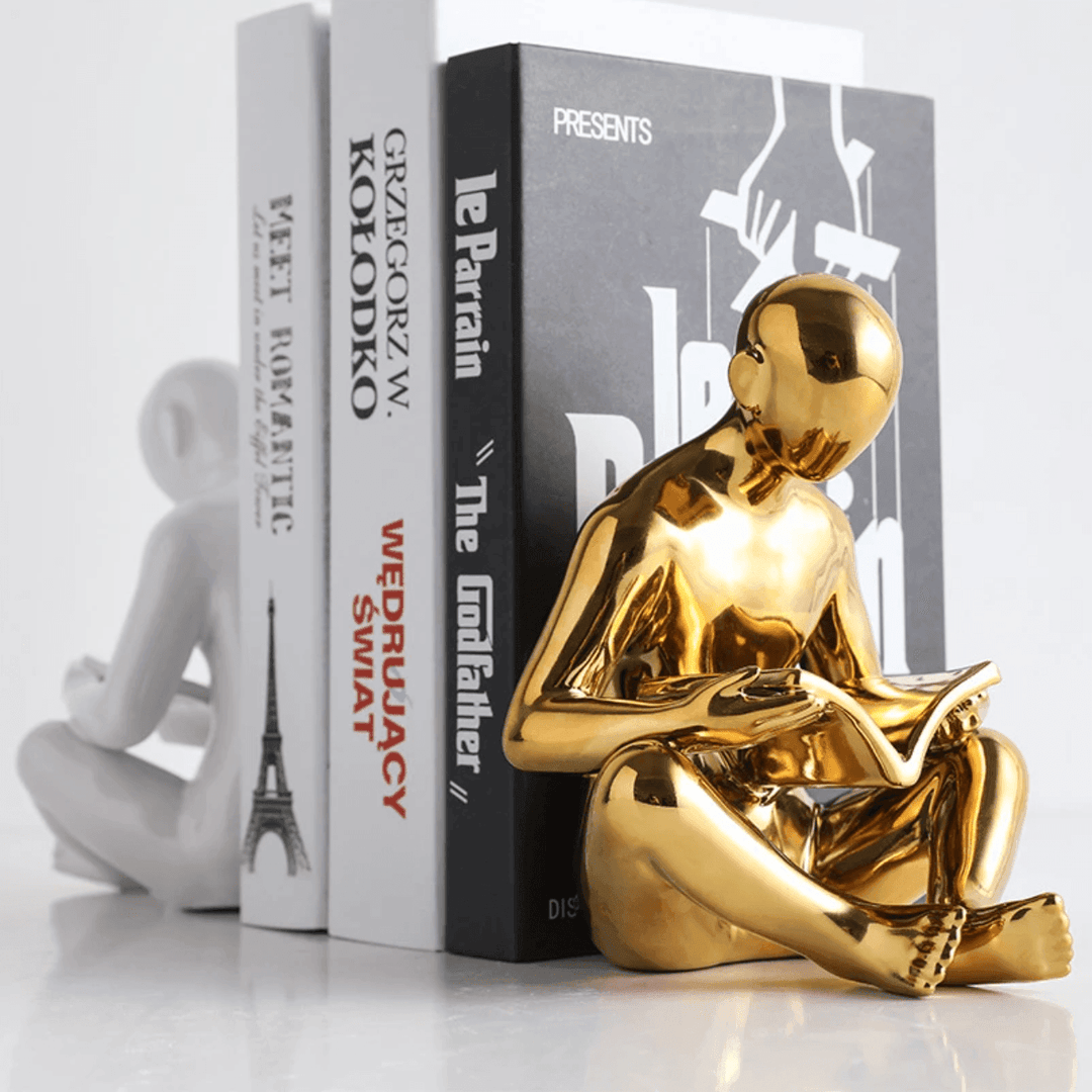 Abstract Reader Figurine | Minimalist Sculpture | Desk Accent