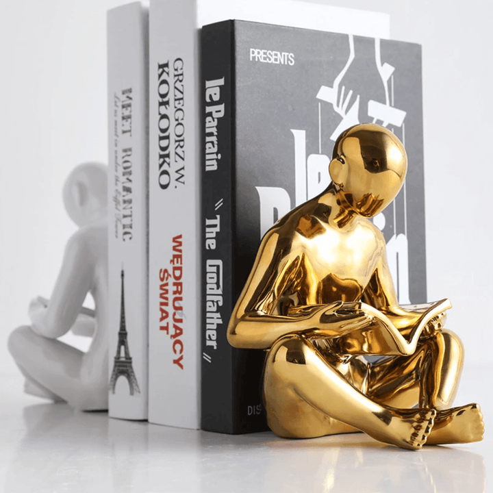 Abstract Reader Figurine | Minimalist Sculpture | Desk Accent